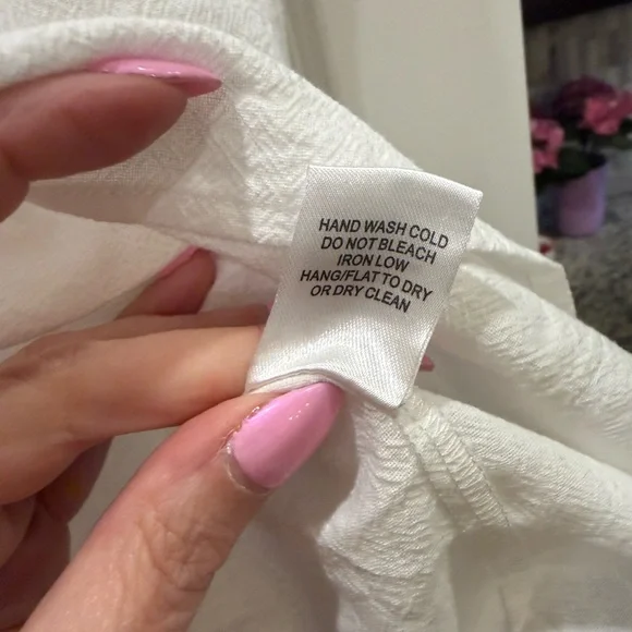 Oddi 100% Cotton Women's White Floral Embroidered Short Sleeve Top - Picture 6 of 9